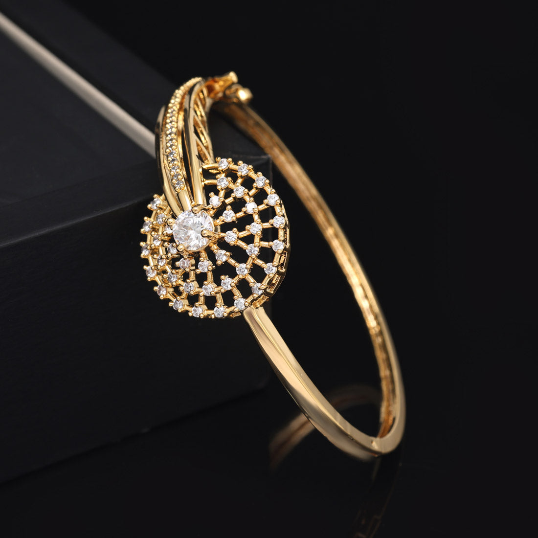 White Color American Diamond Bracelet (ADB317WHT) - preyans.com