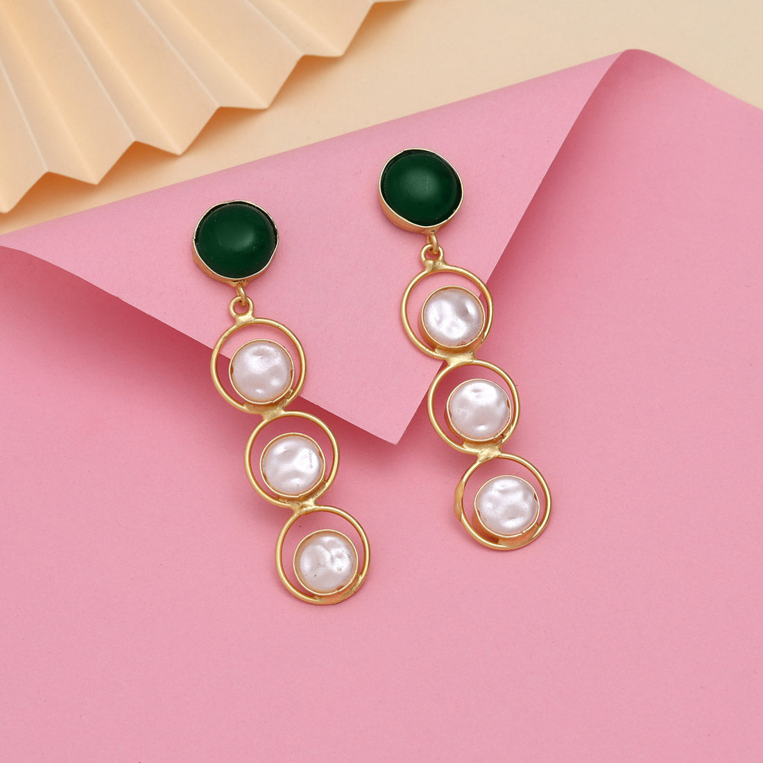 Green Color Amrapali Earrings - Preyans.com