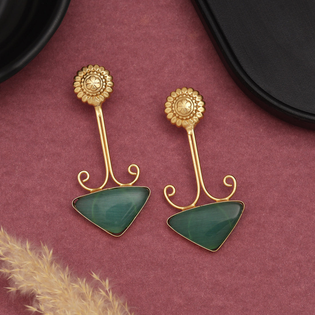 Pista Green Color Amrapali Earrings - Preyans.com