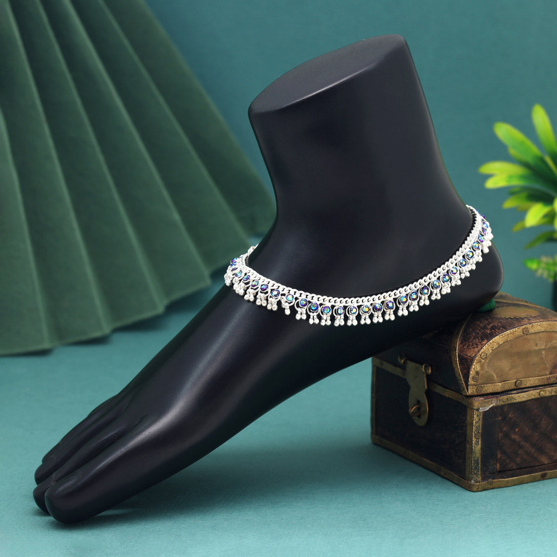 Multi Color Anklets (ANK1145MLT) - preyans.com