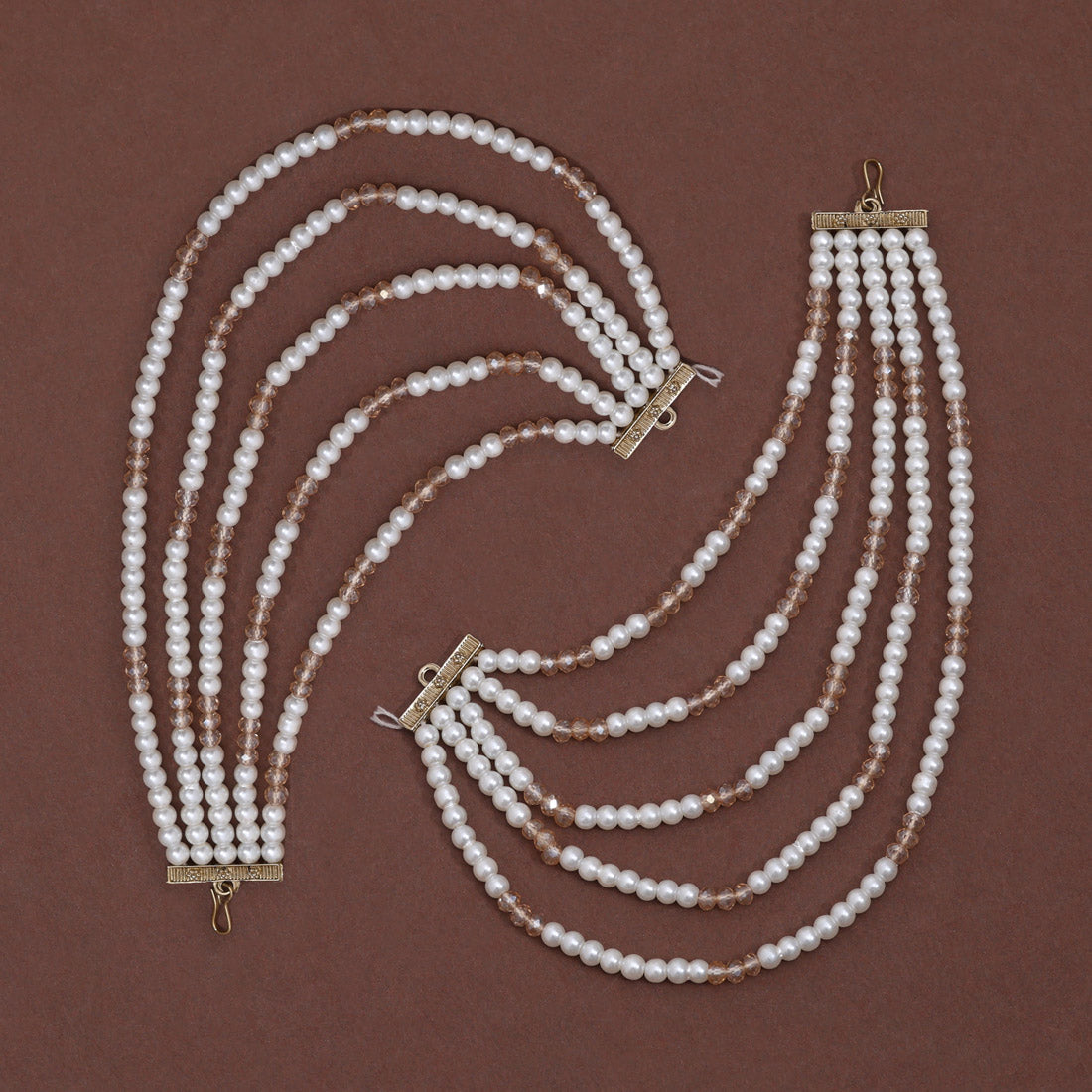 White Color Antique Earrings Chain With Classic Style And Vintage Finish - Preyans.com