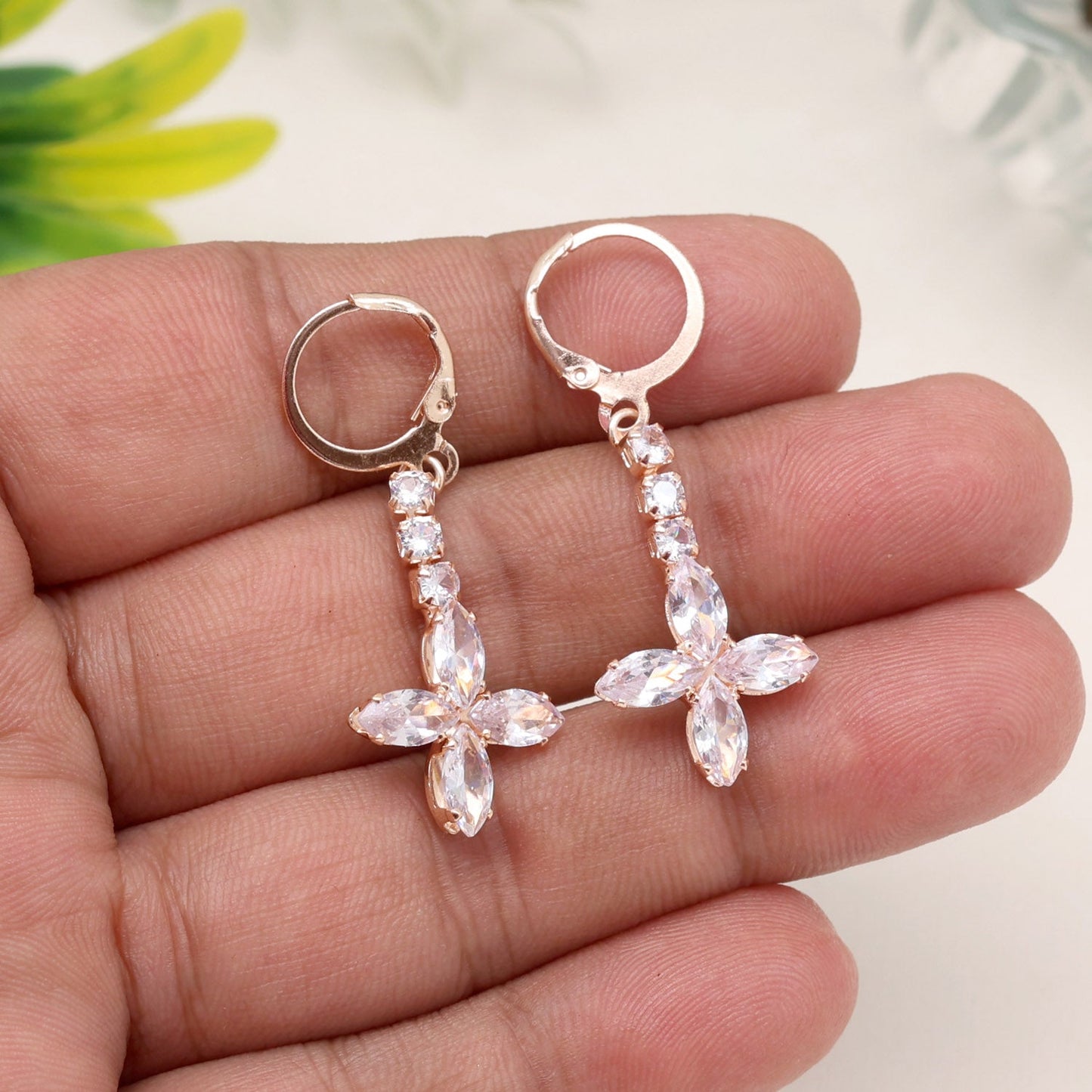 Sophisticated Beauty Of White Color Antique Stone Earrings With Old-World Flair - Preyans.com