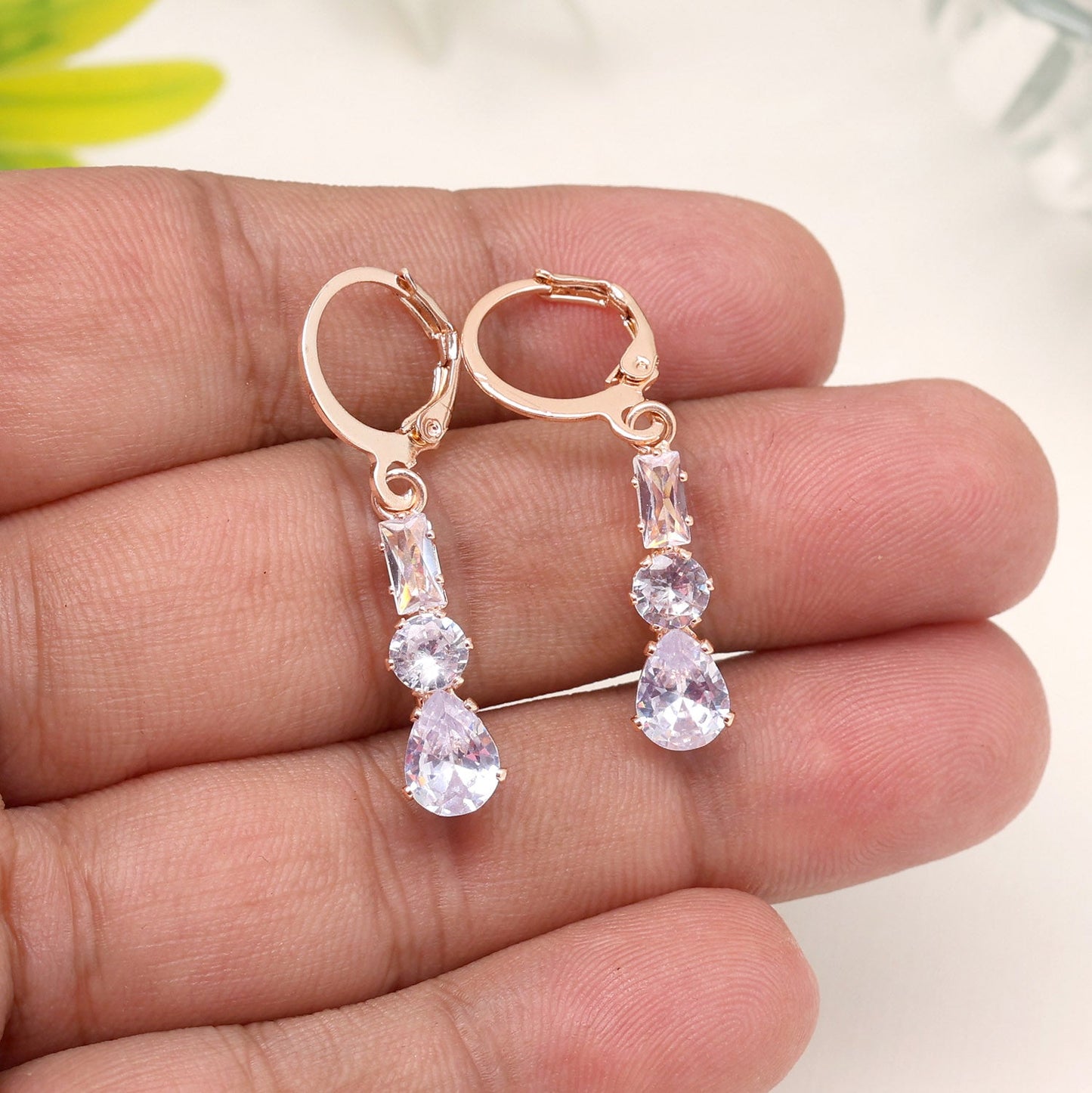 White Color Antique Stone Earrings Offering A Glimpse Into The Past - Preyans.com