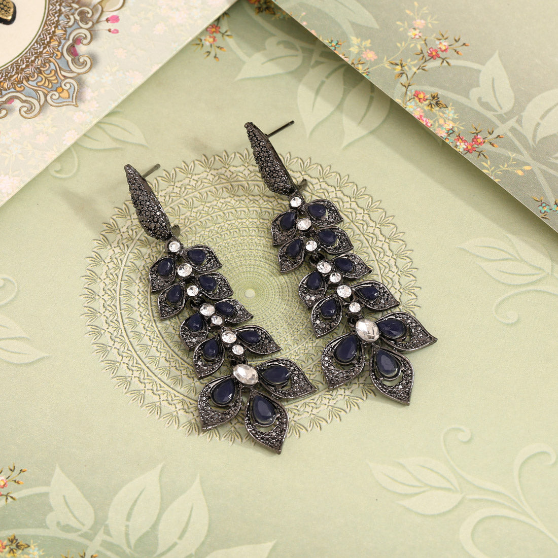 Blue Color Fashion Earrings - Preyans.com