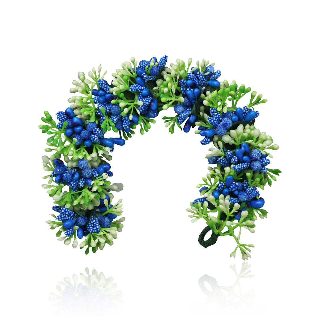 Blue Color Flower Gajra For Women Hair Pin (HRP221BLU) - Preyans.com