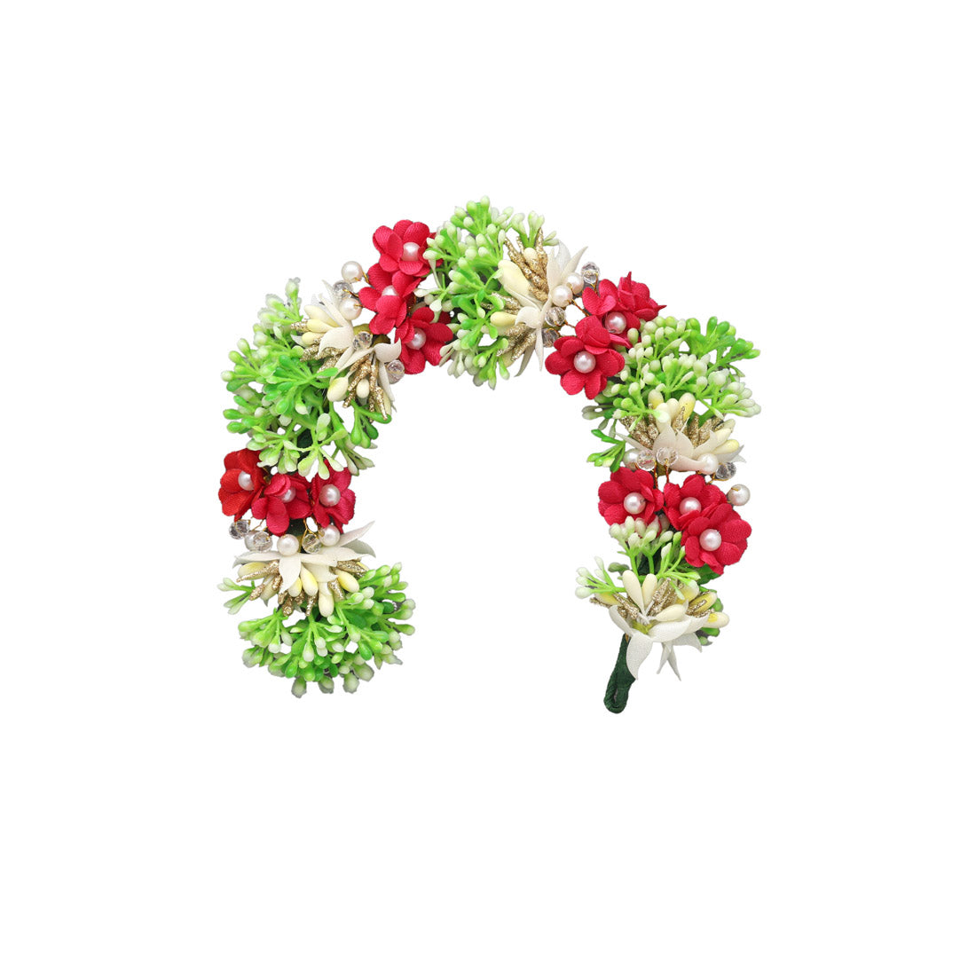 Rani Color Flower Gajra For Women Hair Pin (HRP224RNI) - Preyans.com