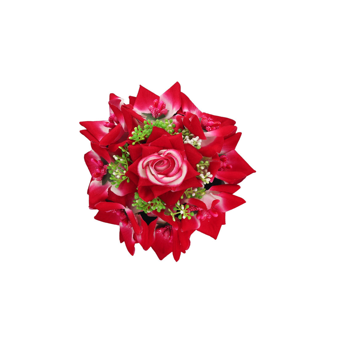 Rani Color Rose Flower Hair juda//Bun (HRP268RNI) - Preyans.com