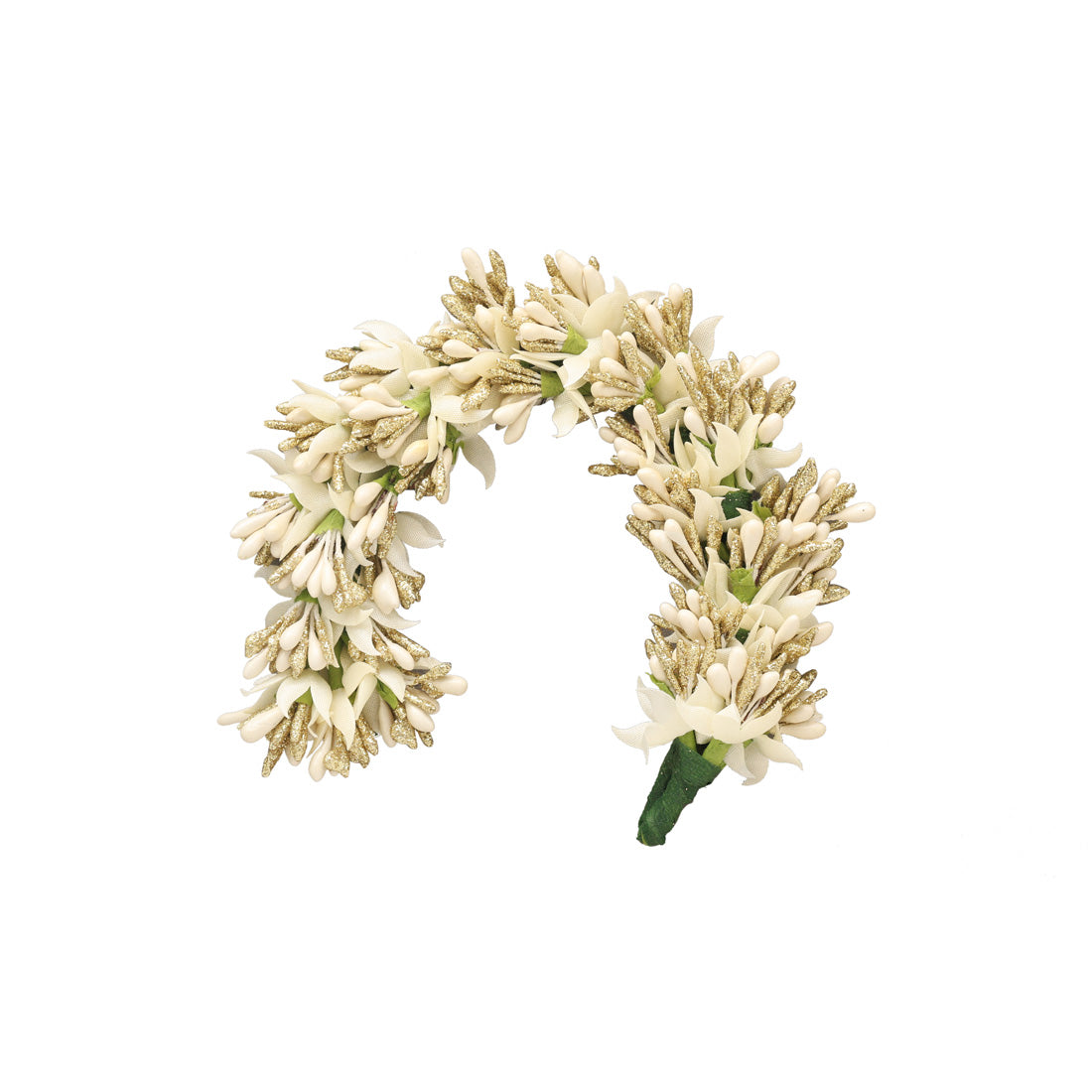 White Color Flower Gajra For Women Hair Pin Elegant And Light - Preyans.com