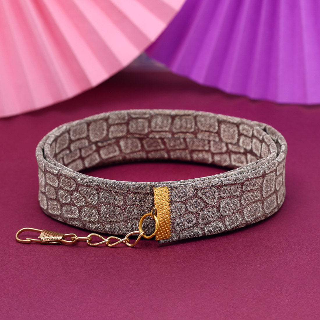 Dark Gray Color Kamarband Waist Belt For Women//Girls (KMBND503DGRY) - preyans.com