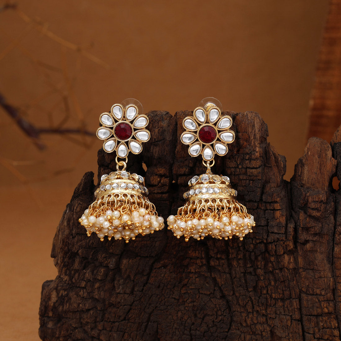 Maroon Color Choker Kundan Necklace Set (KN136MRN) - Preyans.com