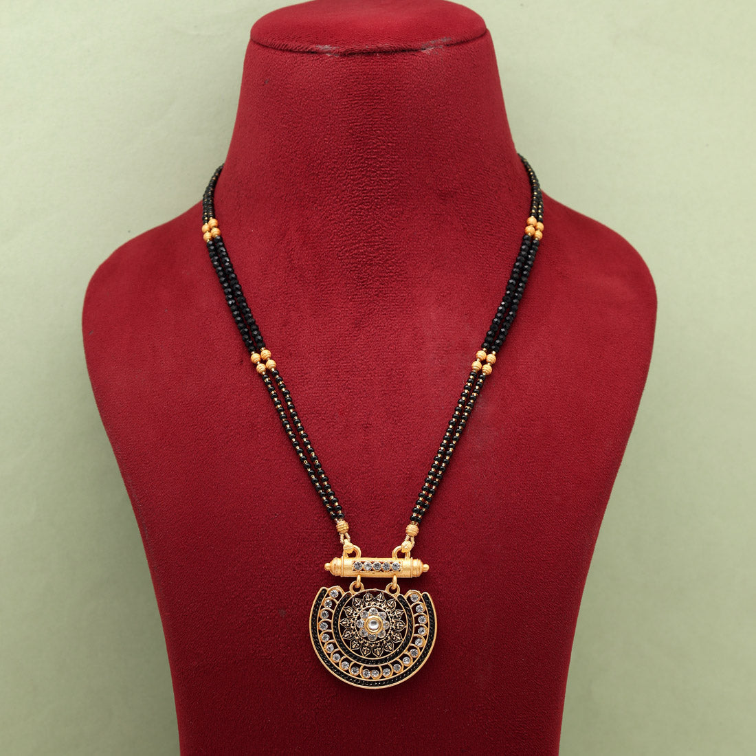Gold Color Long Mangalsutra (MS303GLD) - preyans.com
