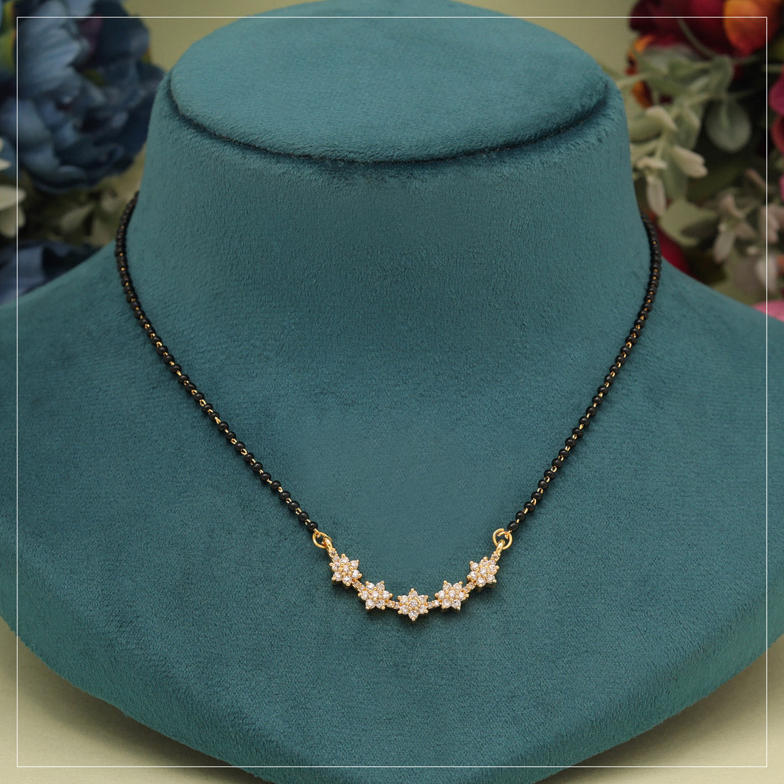 White Color American Diamond Mangalsutra (MS352WHT) - Preyans.com