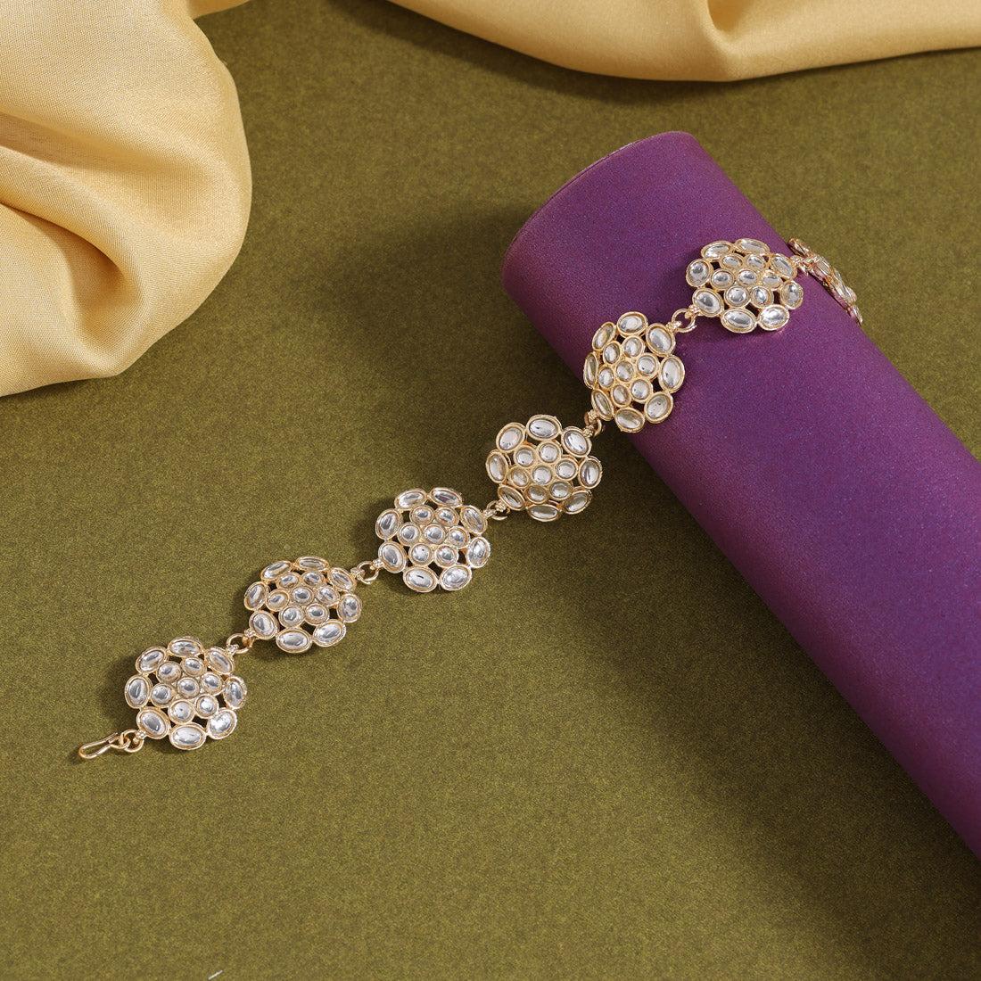 White Color Matha Patti (MTP406WHT) - Preyans.com