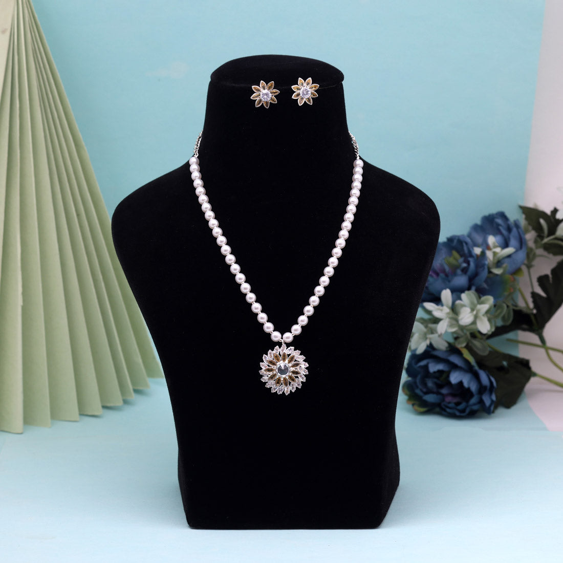 Yellow Color Stone Necklace Set (STN223YLW) - Preyans.com