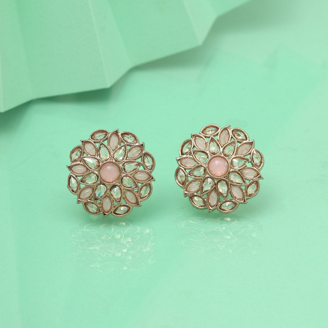 Sweet Pink Color Tops Stud Earrings - Preyans.com