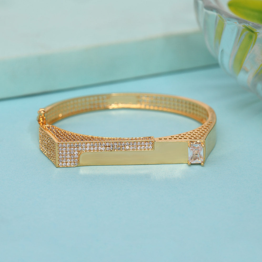 White Color American Diamond Bracelet (ADB311WHT) - preyans.com