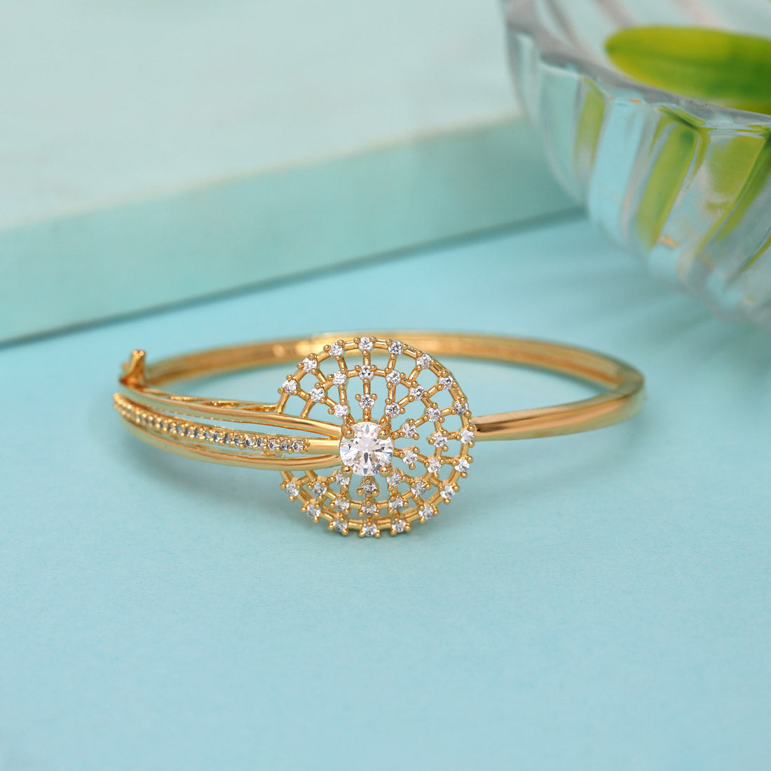 White Color American Diamond Bracelet (ADB317WHT) - preyans.com