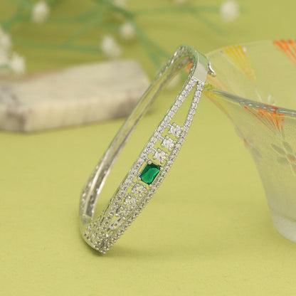 Green Color American Diamond Bracelet (ADB322GRN) - preyans.com