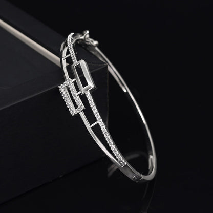 Silver Color American Diamond Bracelet (ADB333SLV) - preyans.com