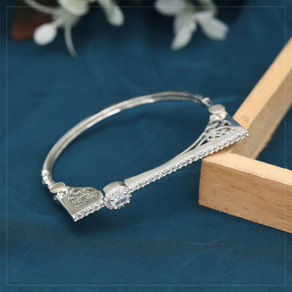 Silver Color American Diamond Bracelet (ADB338SLV) - preyans.com