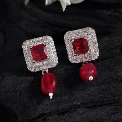 Rani Color American Diamond Earrings (ADE588RNI) - preyans.com