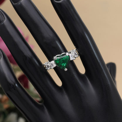 Green Color American Diamond Finger Ring (ADR577GRN) - preyans.com