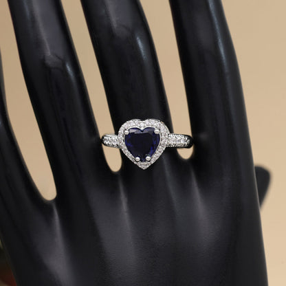 Blue Color American Diamond Finger Ring (ADR578BLU) - preyans.com