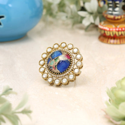 Multi Color American Diamond Finger Ring - Preyans.com