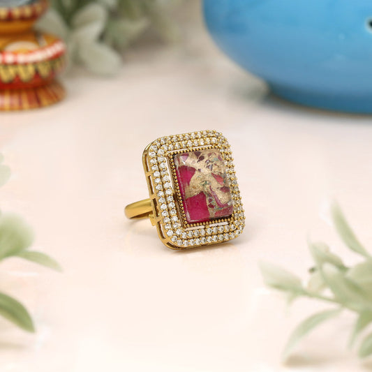 Rani Color American Diamond Finger Ring - Preyans.com