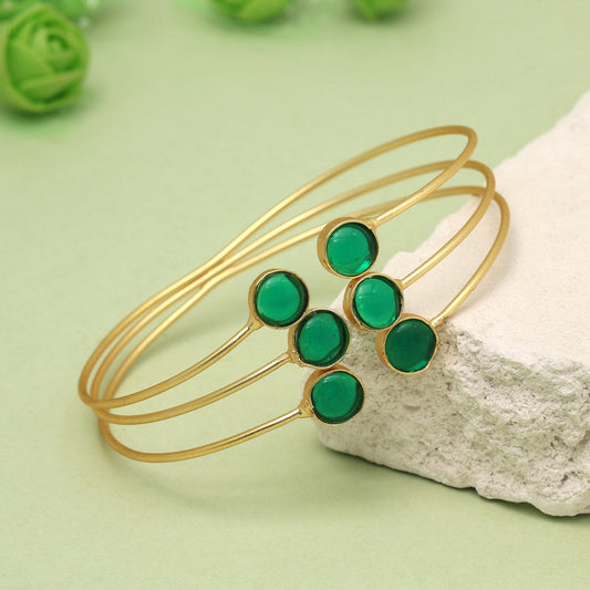 Green Color Amrapali Bracelets (AMB101GRN) - preyans.com