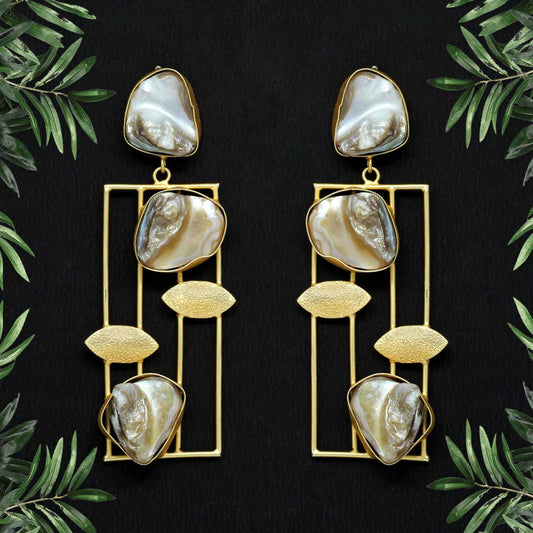 White Color Amrapali Earrings - Preyans.com