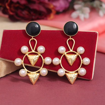 Black Color Amrapali Earrings (AMPE404BLK) - preyans.com