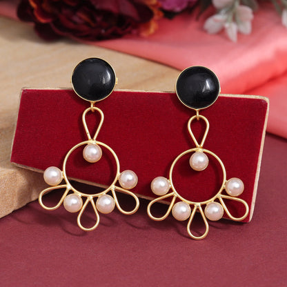 Black Color Amrapali Earrings (AMPE405BLK) - preyans.com