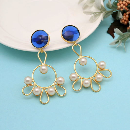 Blue Color Amrapali Earrings (AMPE405BLU) - preyans.com