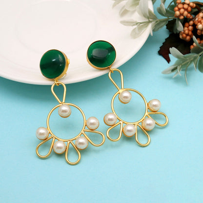 Green Color Amrapali Earrings (AMPE405GRN) - preyans.com