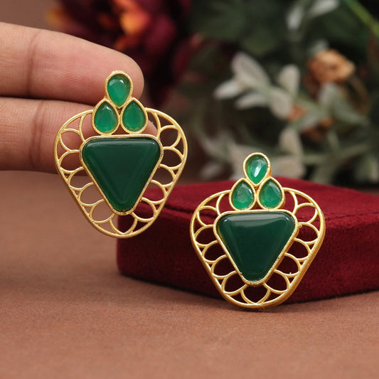 Green Color Amrapali Earrings (AMPE407GRN) - preyans.com