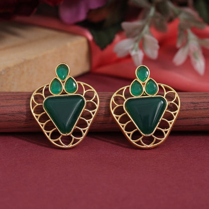 Green Color Amrapali Earrings (AMPE407GRN) - preyans.com