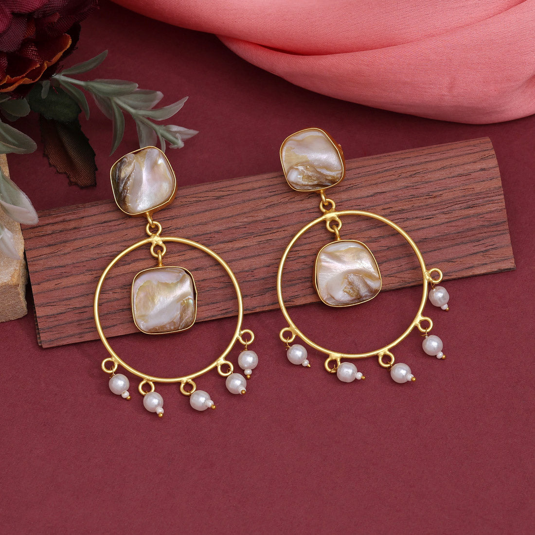 White Color Amrapali Earrings (AMPE416WHT) - preyans.com