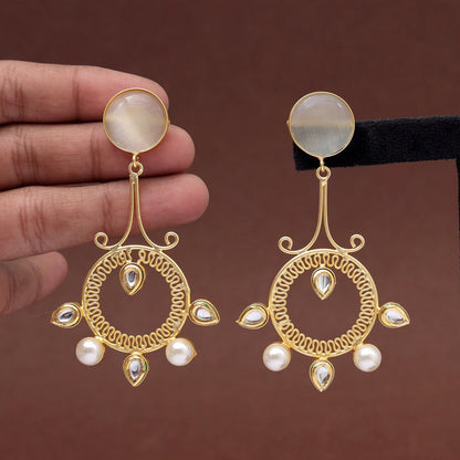 White Color Amrapali Earrings (AMPE417WHT) - preyans.com