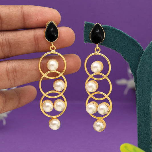 Black Color Amrapali Earrings (AMPE434BLK) - preyans.com