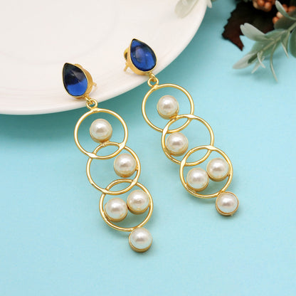 Blue Color Amrapali Earrings (AMPE434BLU) - preyans.com