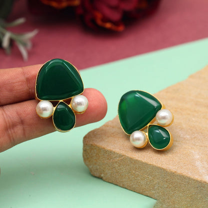 Green Color Amrapali Earrings (AMPE435GRN) - preyans.com