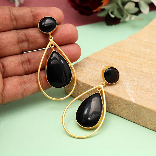 Black Color Amrapali Earrings (AMPE437BLK) - preyans.com