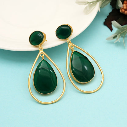 Green Color Amrapali Earrings (AMPE437GRN) - preyans.com