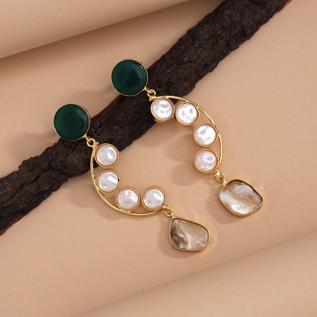 Green Color Amrapali Earrings - Preyans.com