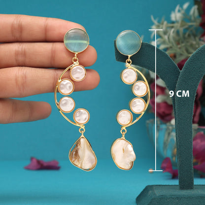 Sky Blue Color Amrapali Earrings - Preyans.com