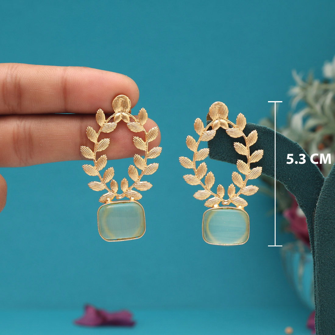 Pista Green Color Amrapali Earrings - Preyans.com