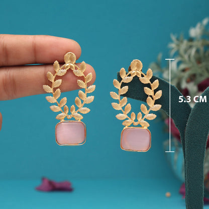 Pink Color Amrapali Earrings - Preyans.com