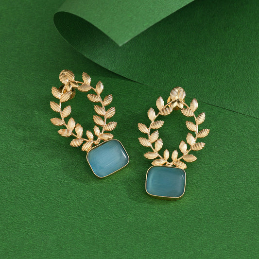 Sky Blue Color Amrapali Earrings - Preyans.com
