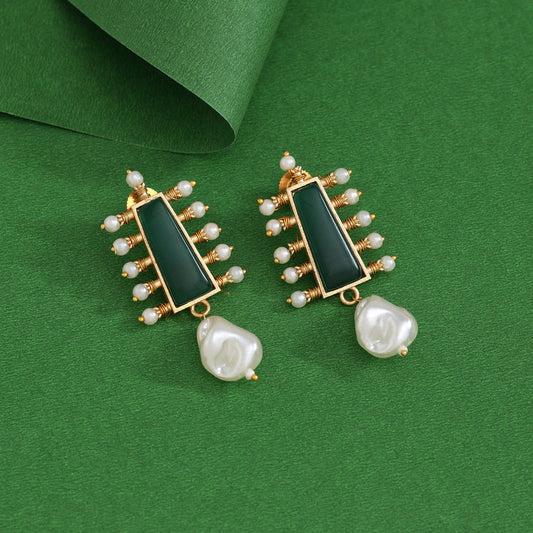 Green Color Amrapali Earrings - Preyans.com